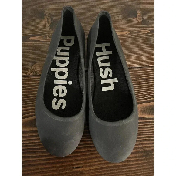 Hush Puppies Brite Pop Blac Violet Flat Shoes Size 9 Rubber Ballet Casual Summer - Picture 1 of 4